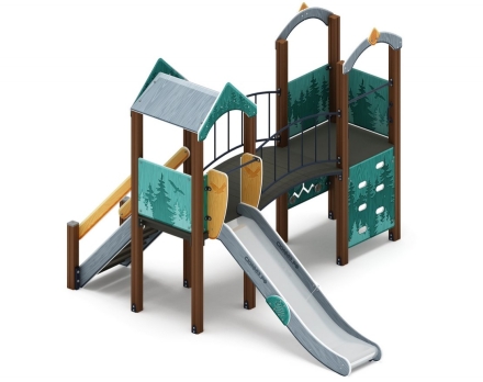 Детская игровая площадка Рада (Тайга) горка Н 1200 ДИК 2.01.2.05-03, фото 2