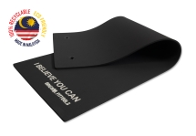 Мат для аэробики 10 мм черный с кольцами