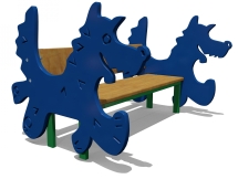 Скамейка детская Серый волк 26008 для игровой площадки Скамейка детская Серый волк 26008 для игровой площадки