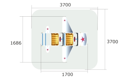 Игровой макет Самолет ИМ026 для детских площадок, фото 3