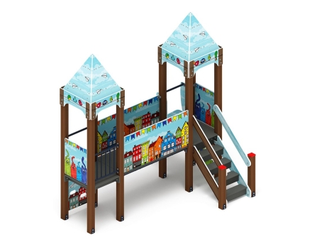 Детская игровая площадка Королевство (Коты) ДИК 1.15.06-21 H=900, фото 3