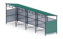 Навес контейнерной площадки для мусора (4 секции) МФ 55.02.03.4-01, фото 1