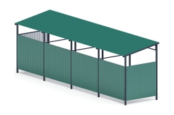 Навес контейнерной площадки для мусора (4 секции) МФ 55.02.03.4-01, фото 3