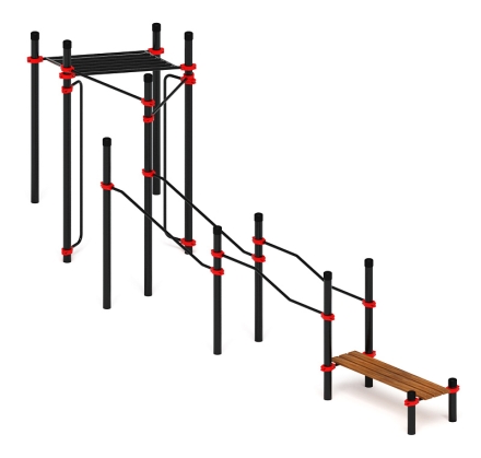 Воркаут ЛОВ 108 красный ВТ 102.21-01, фото 2