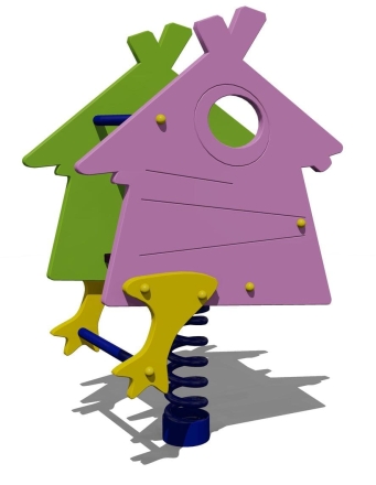 Качалка на пружине Избушка 04045 для детской площадки, фото 1