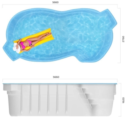 Бассейн 5,66х2,76х1,62м. Винсон Marshall Pools (чаша), фото 4
