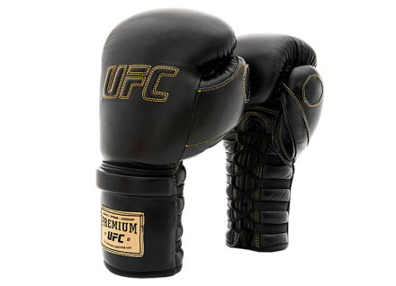 (UFC Премиальные тренировочные перчатки на шнуровке черные - 14 Oz), фото 2