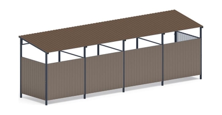 Навес контейнерной площадки для мусора (4 секции) МФ 55.02.03.4-02, фото 3