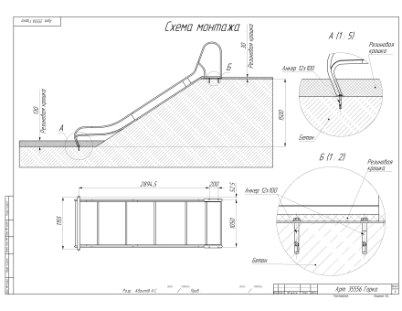 Горка на склон шириной 1 м, фото 2