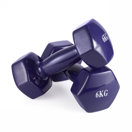 Гантель неразборная  6 кг винил, фото 2