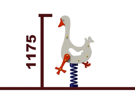 Качалка на пружине Гуси-лебеди 04044 для детской площадки, фото 2