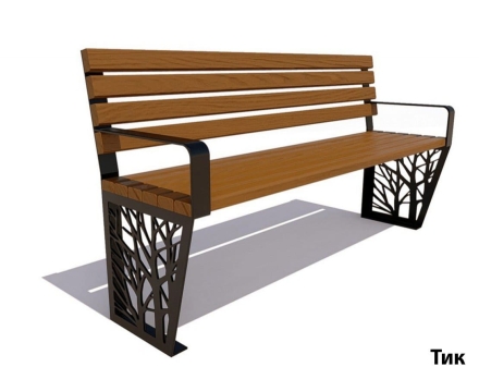 Парковая скамейка Роща, Лиственница 0,6 м, фото 5