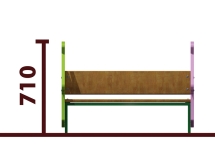 Скамейка детская Избушка 26006 для игровой площадки Скамейка детская Избушка 26006 для игровой площадки