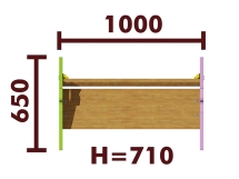 Скамейка детская Избушка 26006 для игровой площадки Скамейка детская Избушка 26006 для игровой площадки
