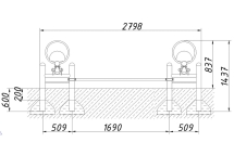 Качели-балансир Лодочка 2 КЧ096 для детской площадки