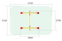Качели-балансир Лодочка 2 КЧ096 для детской площадки