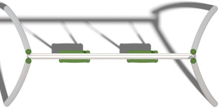 Качели двухсекционные Кураж Papercut КЧ081.00.1 для детской площадки, фото 3