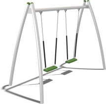 Качели двухсекционные Кураж Papercut КЧ081.00.1 для детской площадки Качели двухсекционные Кураж Papercut КЧ081.00.1 для детской площадки