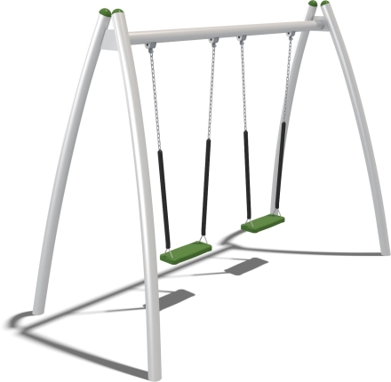 Качели двухсекционные Кураж Papercut КЧ081.00.1 для детской площадки, фото 1