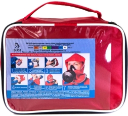 Малогабаритный универсальный фильтрующий самоспасатель БРИЗ 3401 ГДЗК сумка 502403001, фото 3