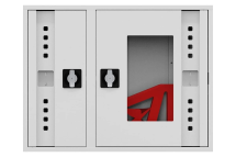 Пожарный шкаф НПО ПУЛЬС ШП-К-О-Пульс-315 НОБ/ВОБ (У) ручка-замок, пр/лев, нав/встр, открытый, белый, 840x650x230 мм 5501010200147