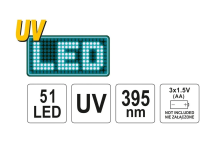Набор для проверки утечек хладогента YATO UV фонарь 51-LED YT-08581