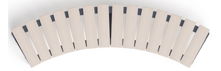 Модульная скамья радиальная (беленый дуб) МФ 42.01.17-01, фото 5