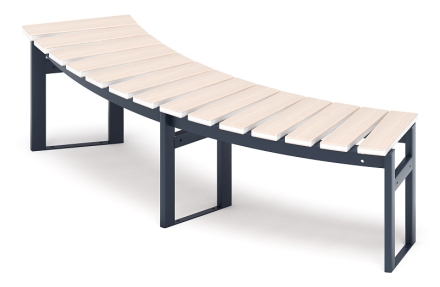 Модульная скамья радиальная (беленый дуб) МФ 42.01.17-01, фото 4