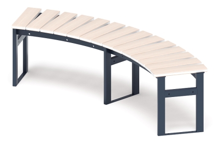 Модульная скамья радиальная (беленый дуб) МФ 42.01.17-01, фото 1