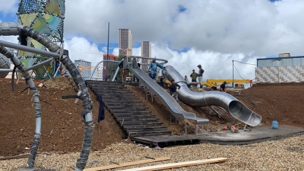 Горка с П-образным скатом для установки на холм (6,9 п.м.), фото 1