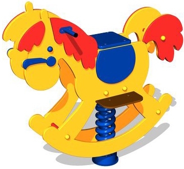 Качалка на двух пружинах Пони КЧ053 для детской площадки, фото 1