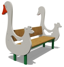 Скамейка детская Гусь 26005 для игровой площадки Скамейка детская Гусь 26005 для игровой площадки