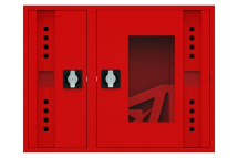 Пожарный шкаф НПО ПУЛЬС ШП-К-О-Пульс-315 НОК/ВОК(У) ручка-замок, пр/лев, нав/встр, открытый, красный, 840x650x230 мм 5501010200146