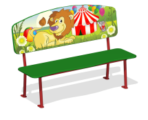 Лавочка Львенок в цирке МФ-32.13 для детской площадки