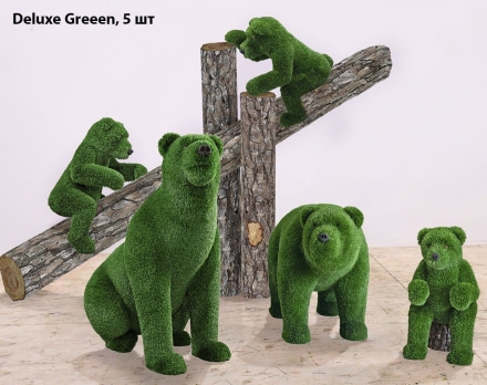 Топиари композиция Мишки на дереве, 5 шт - Deluxe Greeen, фото 1