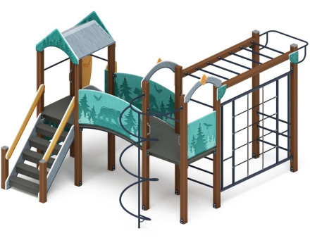 Детская игровая площадка Рада (Тайга) горка Н 1200 ДИК 2.01.2.03-03, фото 3