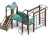 Детская игровая площадка Рада (Тайга) горка Н 1200 ДИК 2.01.2.03-03