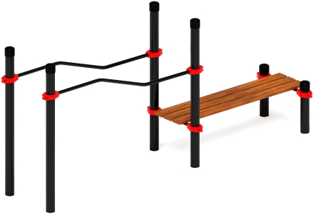 Воркаут ЛОВ 108 красный ВТ 102.23-01, фото 3