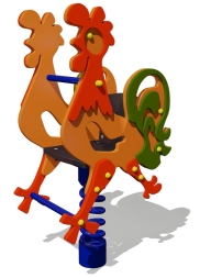 Качалка на пружине Петушок 04011 для детской площадки, фото 1