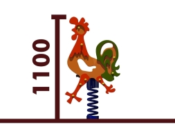 Качалка на пружине Петушок 04011 для детской площадки, фото 2