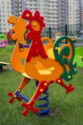 Качалка на пружине Петушок 04011 для детской площадки, фото 4