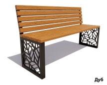 Парковая скамейка Севастополь, Сосна (без подлокотников) 0,6 м