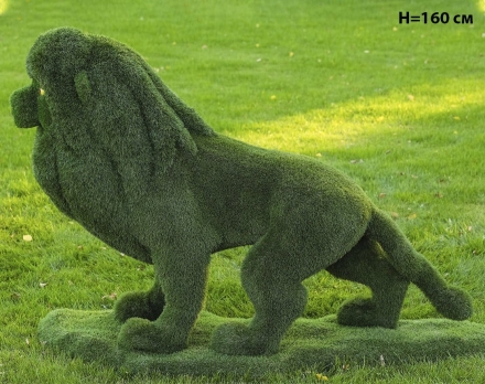 Топиари лев Пирелли, Н=90 см - газон Eco Green, фото 4