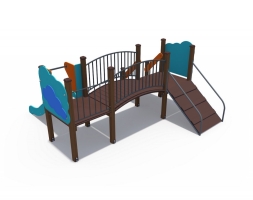 Детский игровой комплекс Литл с металлическим скатом Н-750 ДИО 04013, фото 4