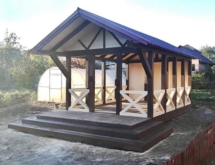 Прямоугольная беседка ПРОСТОРНАЯ, фото 1