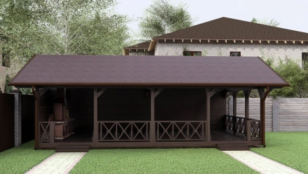 Летняя кухня БАНКЕТ с барбекю, фото 3