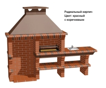 Печь Аристократ 814 Прямоугольный кирпич красный с коричневым