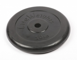Диск обрезиненный Lite Weights 2477LW 26мм 10кг, черный, фото 2 Диск обрезиненный Lite Weights 2477LW 26мм 10кг, черный, фото 2