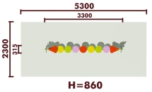 Скамейка детская 26002.21 для игровой площадки Скамейка детская 26002.21 для игровой площадки