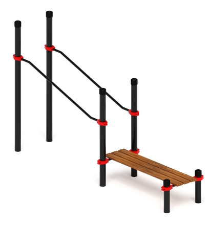 Воркаут ЛОВ 108 красный ВТ 102.24-01, фото 3